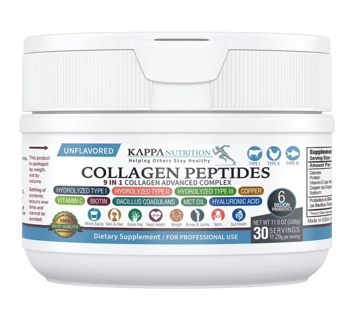 Colágeno en Polvo Complejo Avanzado 9 en 1 con 6 Billones de Probióticos