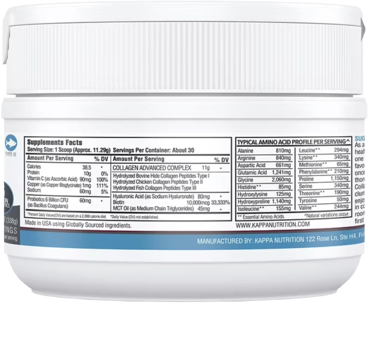 Colágeno en Polvo Complejo Avanzado 9 en 1 con 6 Billones de Probióticos