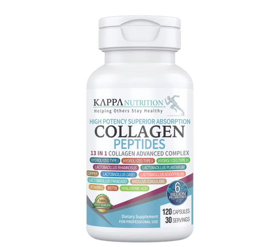 Colágeno Complejo Avanzado 13 en 1 con 6 Billones de Probióticos  (120 Cápsulas)