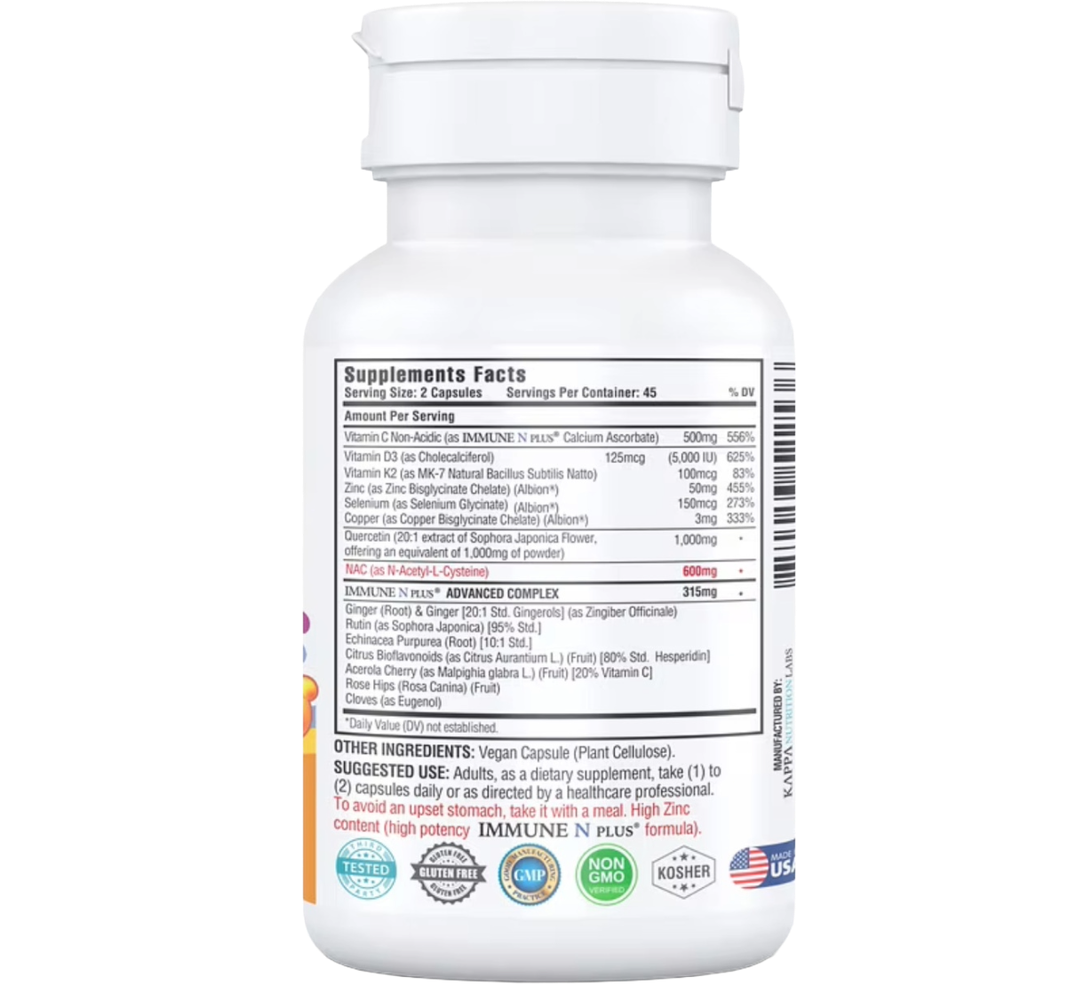 Immune N Plus Complejo Avanzado 15 en 1 (90 Cápsulas)