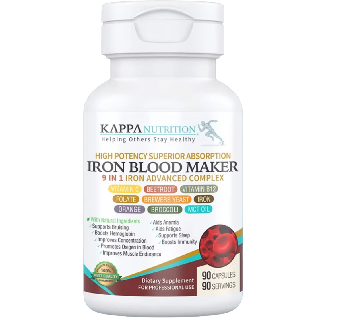 Iron Blood Maker Complejo Avanzado  9 en 1  (90 Cápsulas)