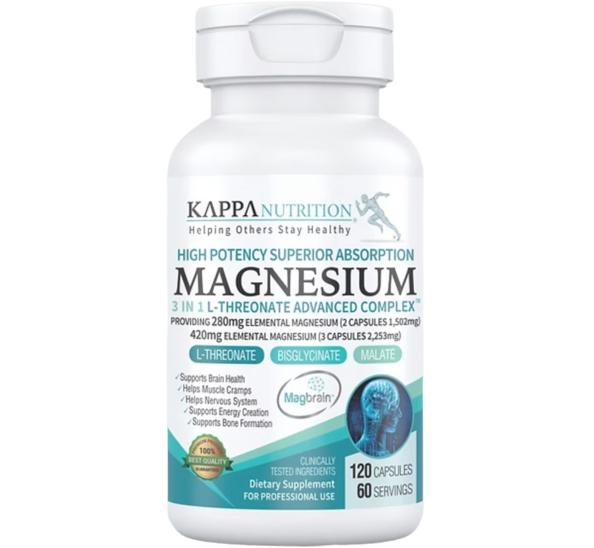 Magnesio L Threonato Complejo Avanzado 3 en 1 (120 Cápsulas)