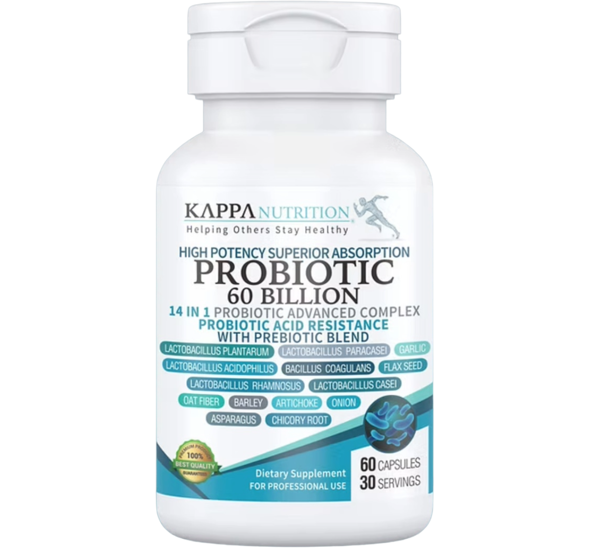 Probióticos Complejo Avanzado 14 en 1 con 60 Billones