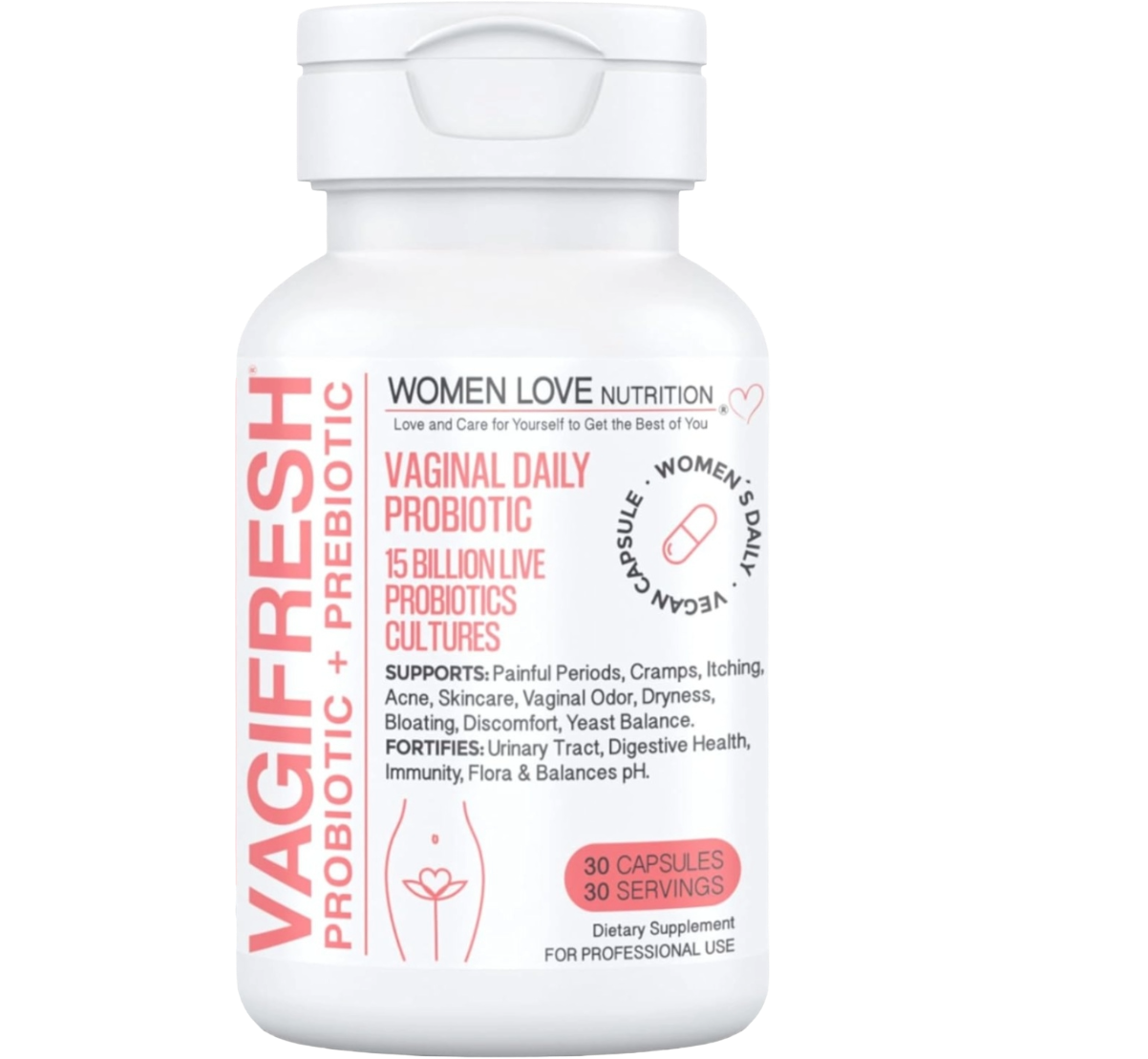 Vagifresh Probióticos (15 billones) + Prebióticos  (30 Cápsulas)