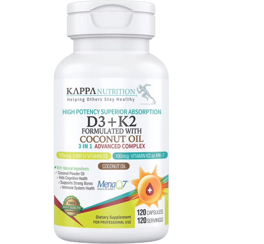 Vitamina D3 & K2 Complejo Avanzado 3 en 1 (120 Cápsulas)